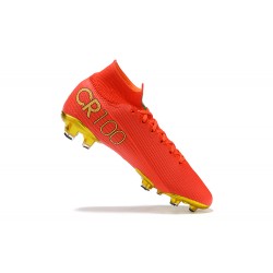 Nike Superfly VII 7 Elite SE FG Gold Red Black High Men Football Boots