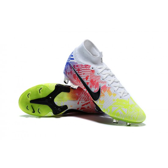 Nike Superfly VII 7 Elite SE FG Green Orange Yellow High Men Football Boots