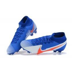 Nike Superfly VII 7 Elite SE FG Light/Blue Orange White High Men Football Boots