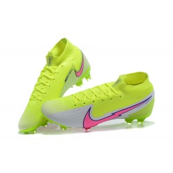 Nike Superfly VII 7 Elite SE FG Light/Green Pink White High Men Football Boots
