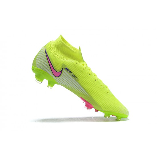 Nike Superfly VII 7 Elite SE FG Light/Green Pink White High Men Football Boots