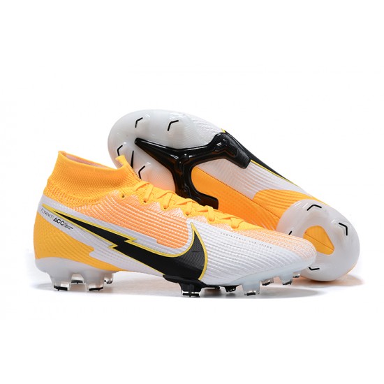 Nike Superfly VII 7 Elite SE FG Light/Orange Black White High Men Football Boots