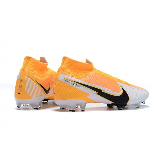 Nike Superfly VII 7 Elite SE FG Light/Orange Black White High Men Football Boots