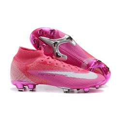 Nike Superfly VII 7 Elite SE FG White LightPink Lce High Men Football Boots