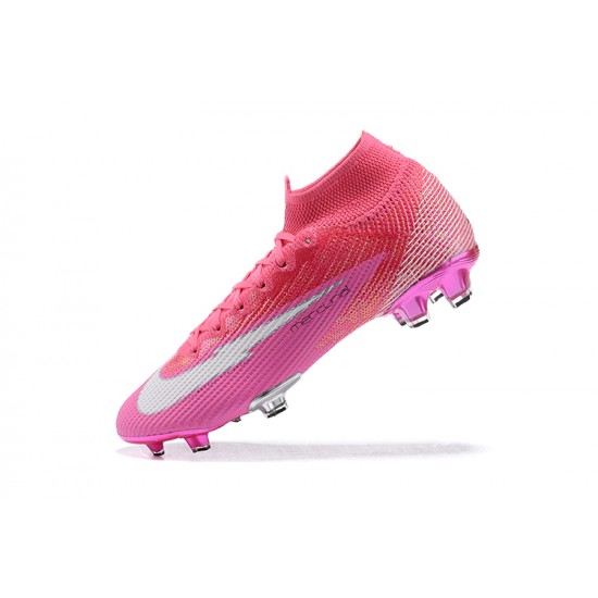 Nike Superfly VII 7 Elite SE FG White LightPink Lce High Men Football Boots