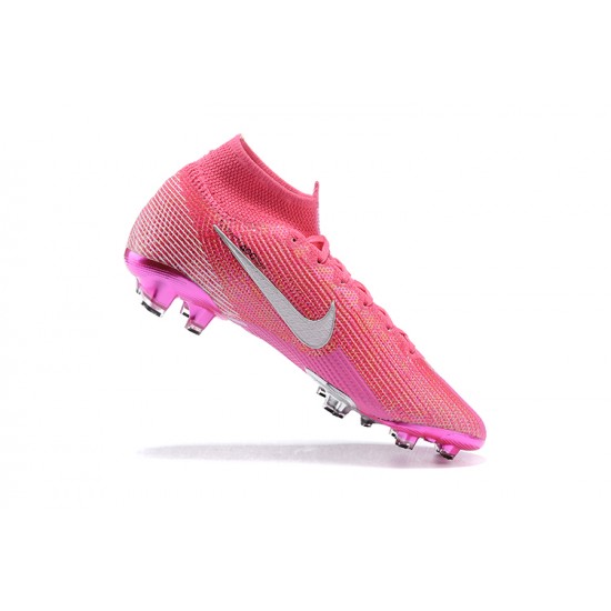 Nike Superfly VII 7 Elite SE FG White LightPink Lce High Men Football Boots