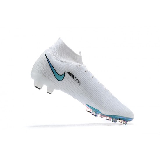 Nike Superfly VII 7 Elite SE FG White LightPink Light/Blue High Men Football Boots