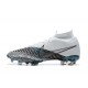 Nike Superfly VII 7 Elite SE FG White Silver Blue High Men Football Boots