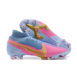 Nike Superfly VII 7 Elite SE FG Yellow Pink Blue High Men Football Boots