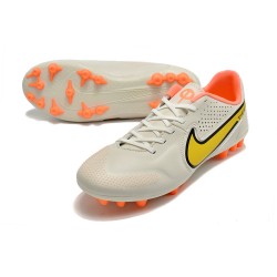 Nike Legend 9 Academy AG Low White Orange Men Football Boots