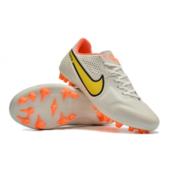 Nike Legend 9 Academy AG Low White Orange Men Football Boots