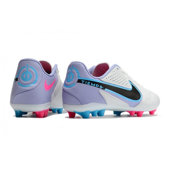 Nike Legend 9 Academy AG Low White Purple Blue Men Football Boots