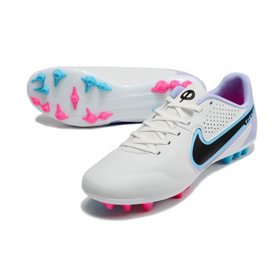 Nike Legend 9 Academy AG Low White Purple Blue Men Football Boots