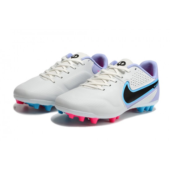 Nike Legend 9 Academy AG Low White Purple Blue Men Football Boots
