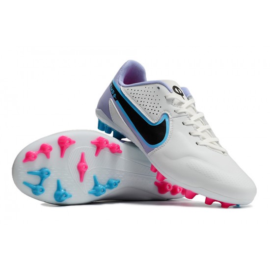 Nike Legend 9 Academy AG Low White Purple Blue Men Football Boots