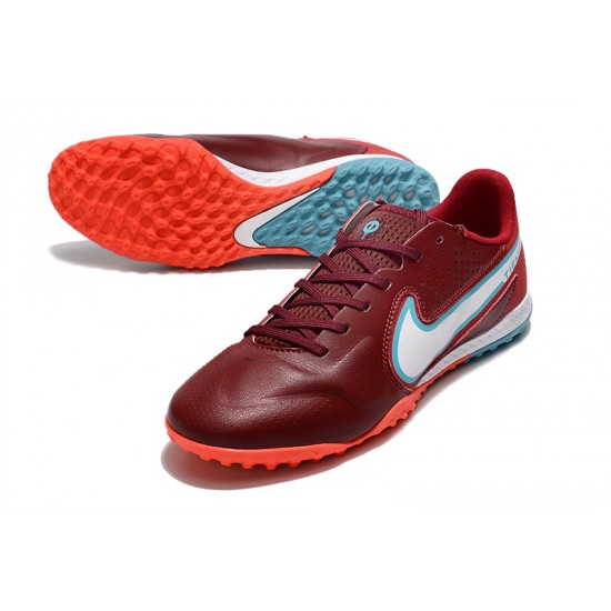 Nike React Tiempo Legend 9 Pro TF Low Red Turqoise Men Football Boots