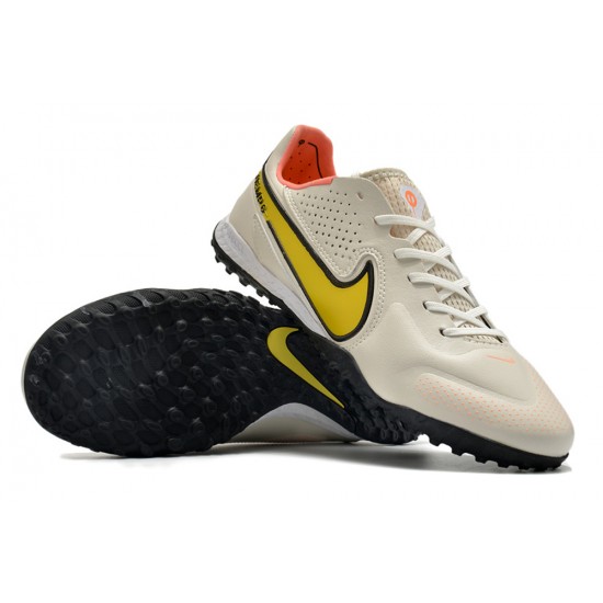 Nike React Tiempo Legend 9 Pro TF Low White Black Men Football Boots