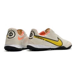 Nike React Tiempo Legend 9 Pro TF Low White Black Men Football Boots