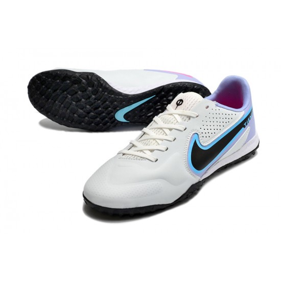 Nike React Tiempo Legend 9 Pro TF Low White Purple Black Men Football Boots