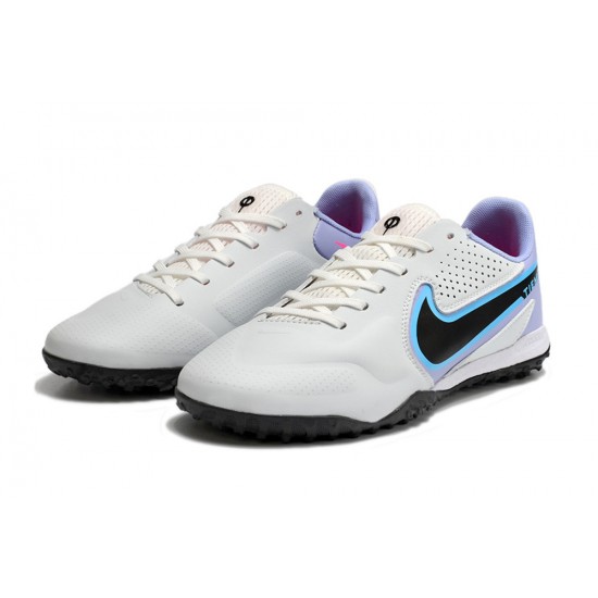 Nike React Tiempo Legend 9 Pro TF Low White Purple Black Men Football Boots