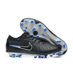 Nike Tiempo Legend 10 Elite FG Black Blue Men Football Boots