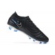 Nike Tiempo Legend 10 Elite FG Black Blue Men Football Boots