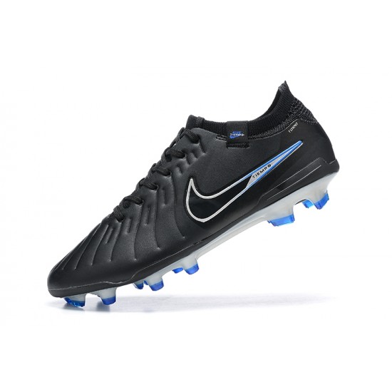 Nike Tiempo Legend 10 Elite FG Black Blue Men Football Boots