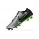 Nike Tiempo Legend 10 Elite FG Black Silver Green Men Football Boots