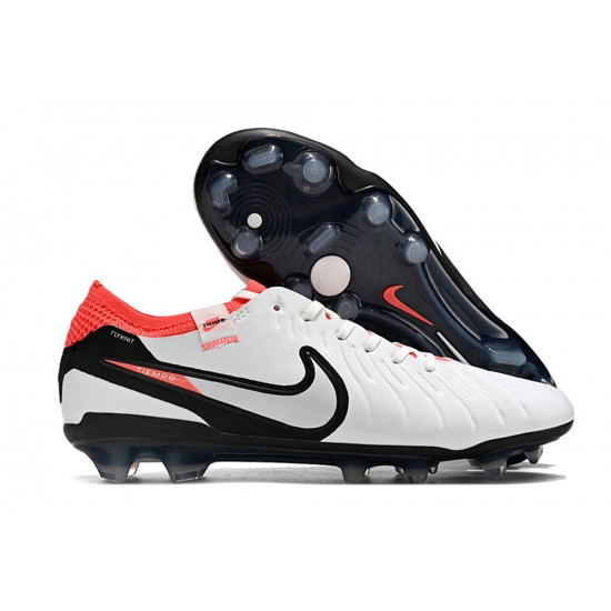 Nike Tiempo Legend 10 Elite FG Low White Red Blue Men Football Boots