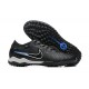 Nike Tiempo Legend 10 Elite TF Black Blue Men Low Football Boots