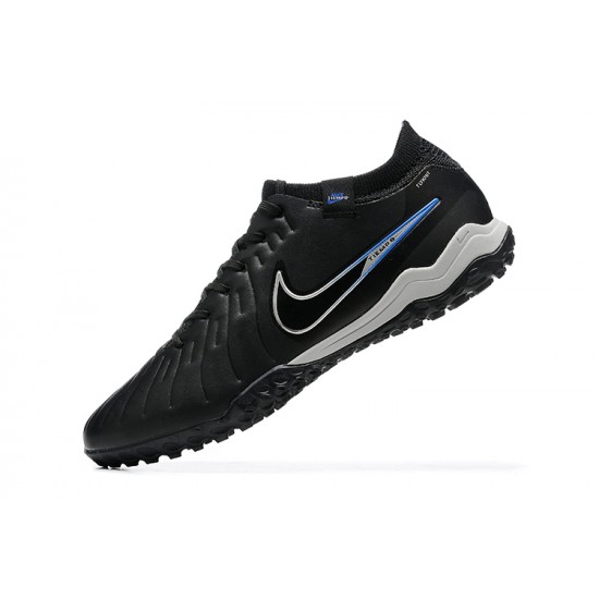 Nike Tiempo Legend 10 Elite TF Black Blue Men Low Football Boots