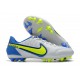 Nike Tiempo Legend 9 Academy AG Low White Blue Yellow Men Football Boots