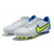 Nike Tiempo Legend 9 Academy AG Low White Blue Yellow Men Football Boots