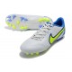 Nike Tiempo Legend 9 Academy AG Low White Blue Yellow Men Football Boots