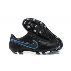 Nike Tiempo Legend 9 Elite FG Black Blue Low Men Football Boots