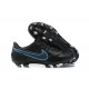 Nike Tiempo Legend 9 Elite FG Black Blue Low Men Football Boots