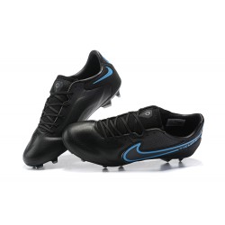 Nike Tiempo Legend 9 Elite FG Black Blue Low Men Football Boots