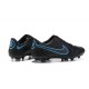 Nike Tiempo Legend 9 Elite FG Black Blue Low Men Football Boots