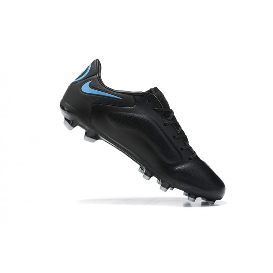 Nike Tiempo Legend 9 Elite FG Black Blue Low Men Football Boots