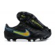 Nike Tiempo Legend 9 Elite FG Black Blue Yellow Low Men Football Boots