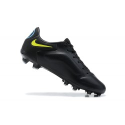 Nike Tiempo Legend 9 Elite FG Black Blue Yellow Low Men Football Boots