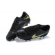 Nike Tiempo Legend 9 Elite FG Black Blue Yellow Low Men Football Boots