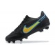 Nike Tiempo Legend 9 Elite FG Black Blue Yellow Low Men Football Boots