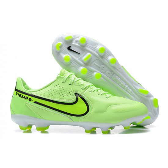 Nike Tiempo Legend 9 Elite FG Black Green Light/Green Low Men Football Boots