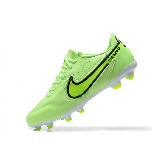 Nike Tiempo Legend 9 Elite FG Black Green Light/Green Low Men Football Boots