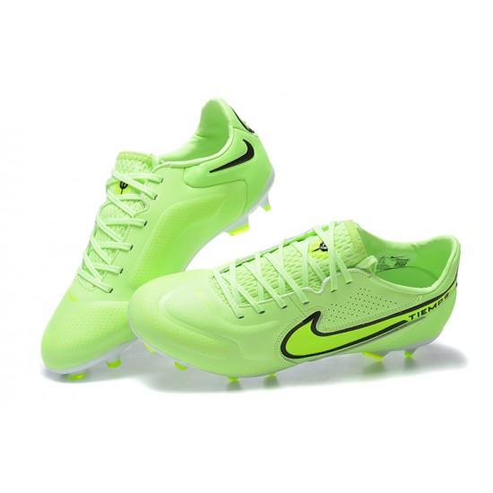 Nike Tiempo Legend 9 Elite FG Black Green Light/Green Low Men Football Boots