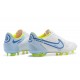 Nike Tiempo Legend 9 Elite FG Blue White Blue Yellow Low Men Football Boots