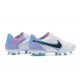 Nike Tiempo Legend 9 Elite FG LightPurple White Blue Black Low Men Football Boots