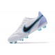 Nike Tiempo Legend 9 Elite FG LightPurple White Blue Black Low Men Football Boots