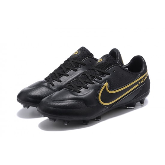 Nike Tiempo Legend 9 Elite FG Low Black Men Football Boots